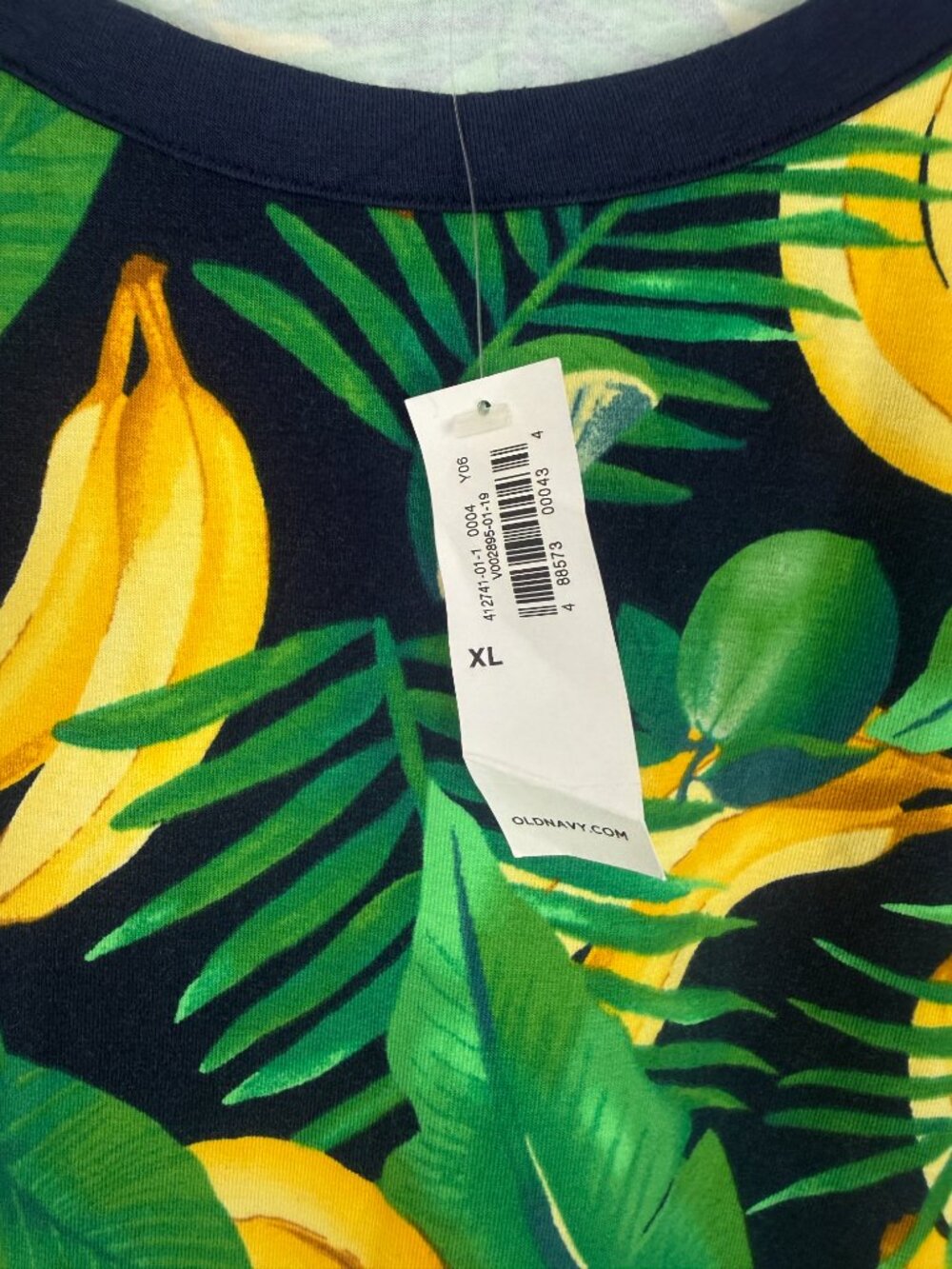 NWT Old Navy Tropical Banana Palm Leaf Print T-Shirt Dress Short Sleeve Size XL - Picture 6 of 10